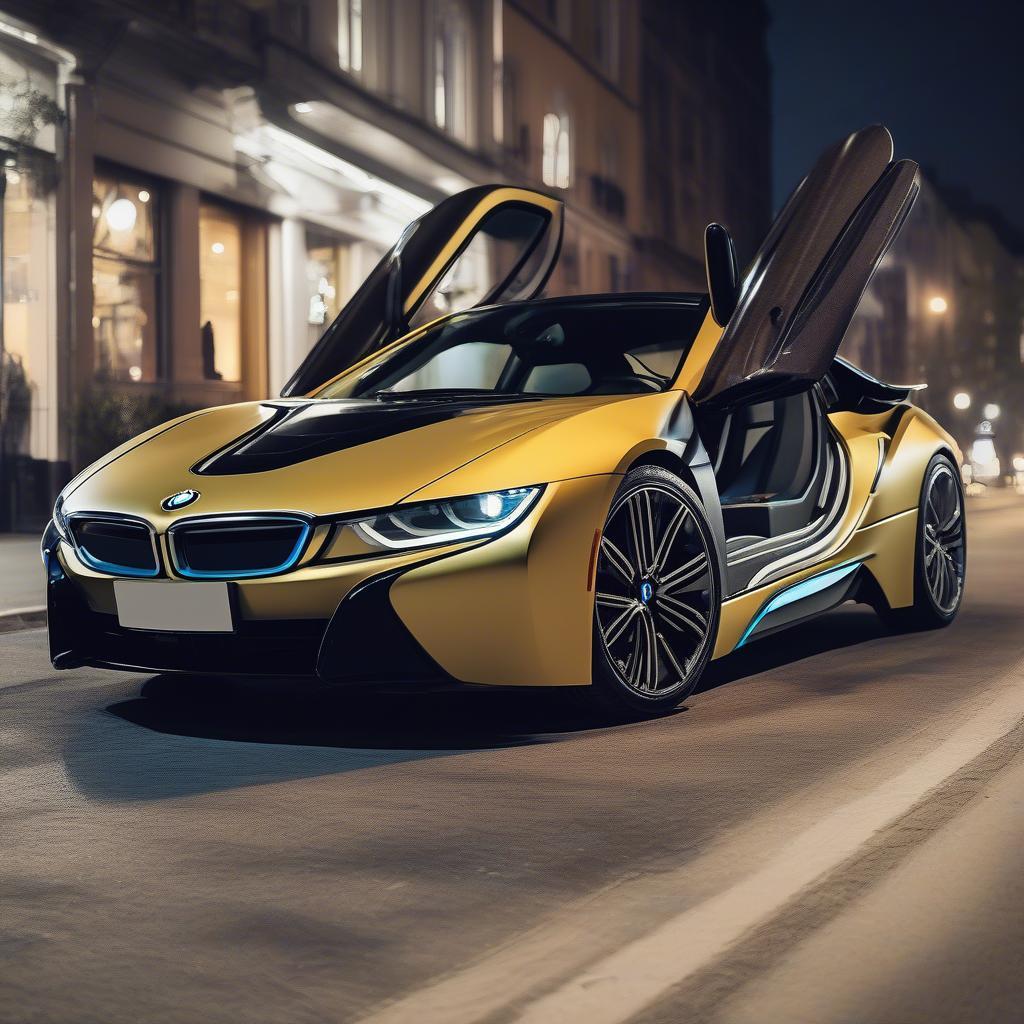 Siêu xe BMW i8 độ với thiết kế thể thao và màu sắc bắt mắt