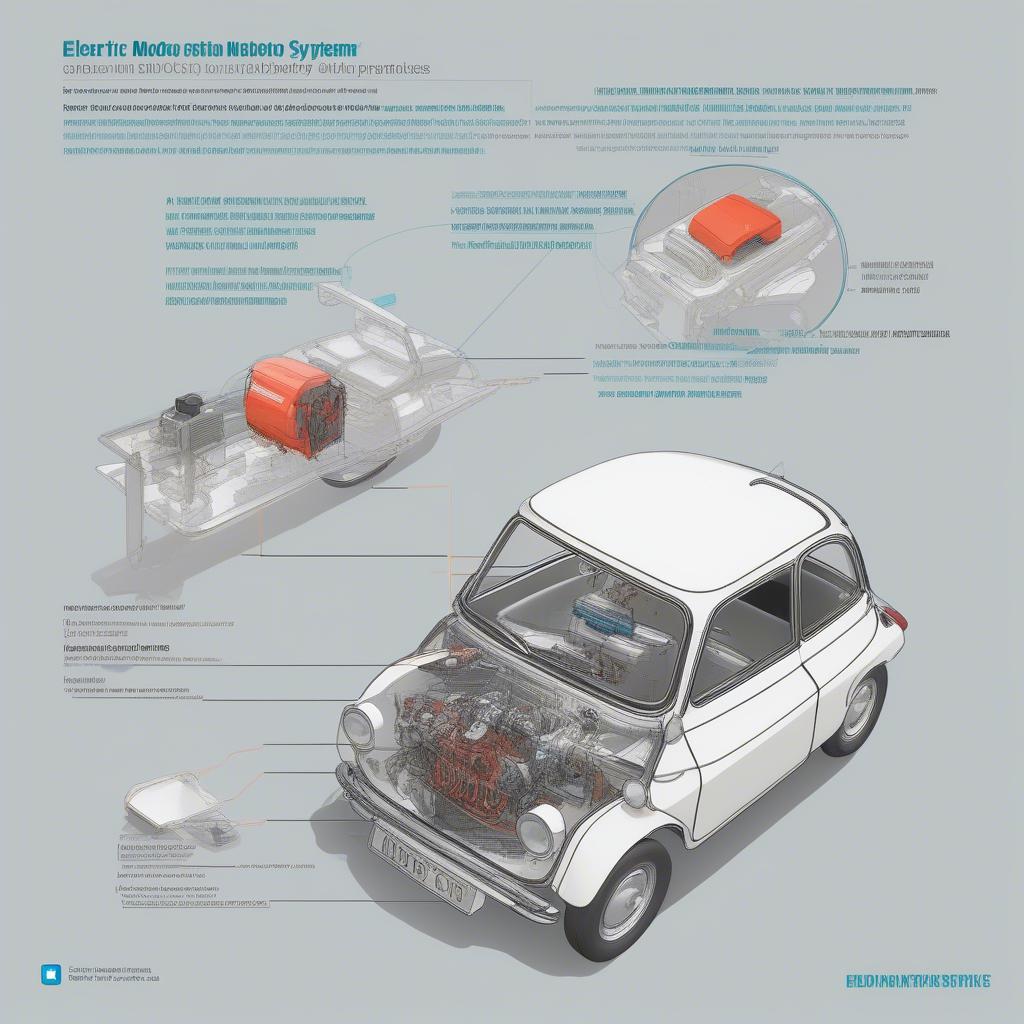 Sơ đồ cấu trúc động cơ điện và pin BMW iSetta 300