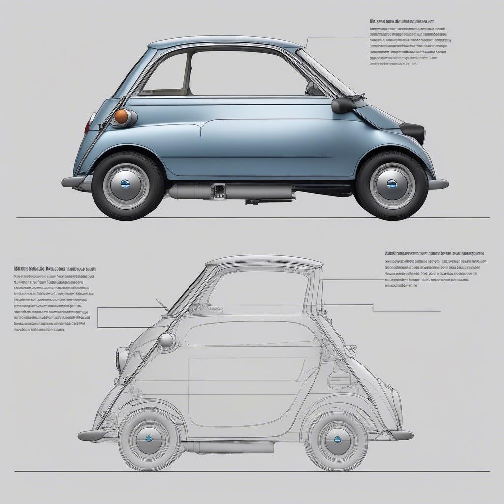 Sơ đồ cấu trúc khung gầm BMW iSetta 300