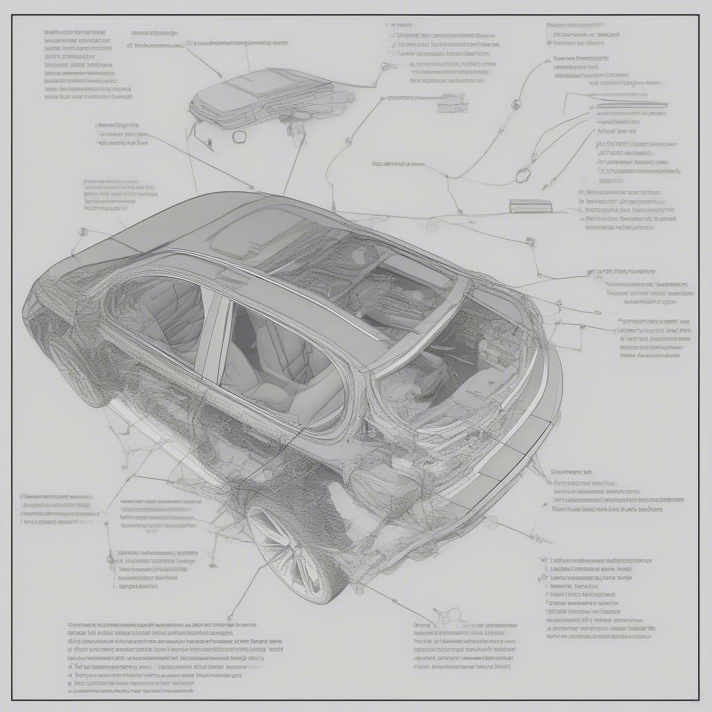 Sơ đồ mạch điện túi khí BMW OC3 minh họa chi tiết các thành phần và kết nối trong hệ thống túi khí.