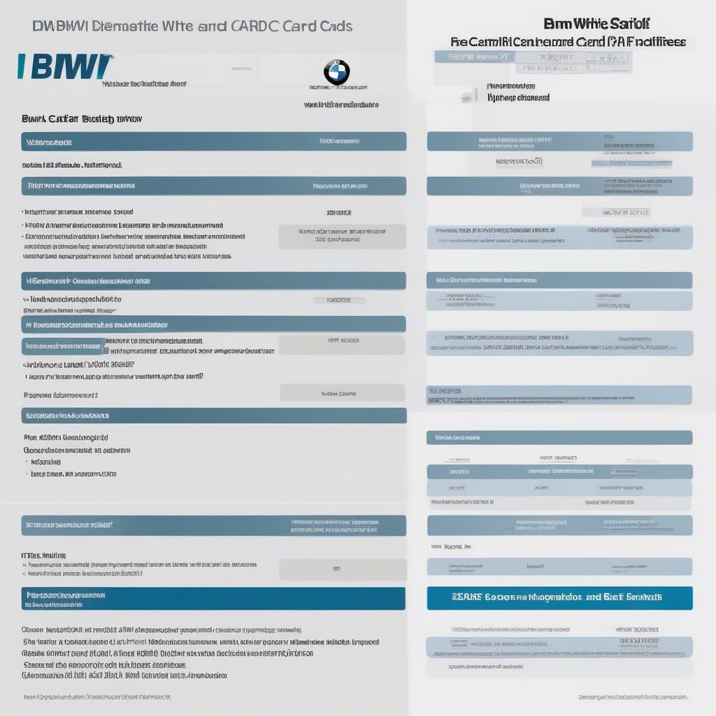 Bảng so sánh BMW White Card và BMW Card