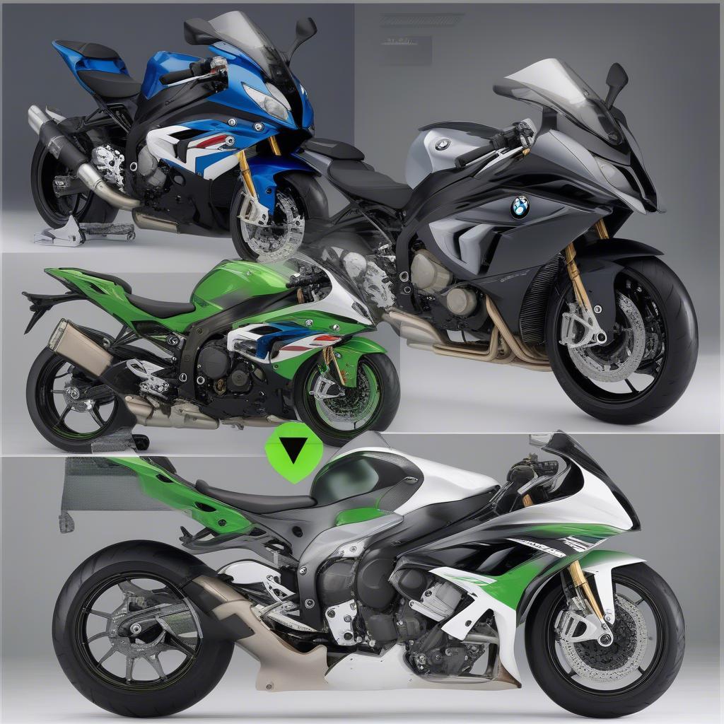 So sánh động cơ BMW HP4 và Kawasaki H2