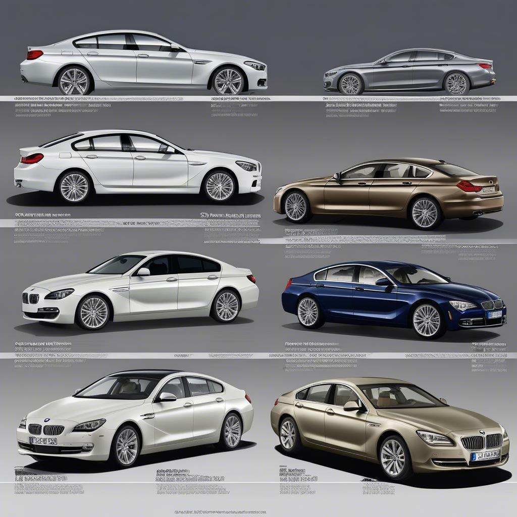 So sánh kích thước BMW 6 Series Gran Coupe 2014