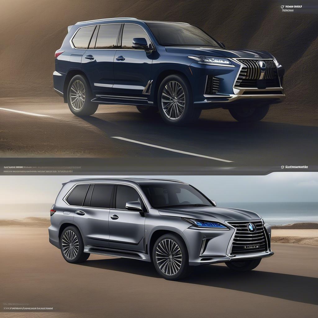 So sánh kích thước Lexus LX570 và BMW X7