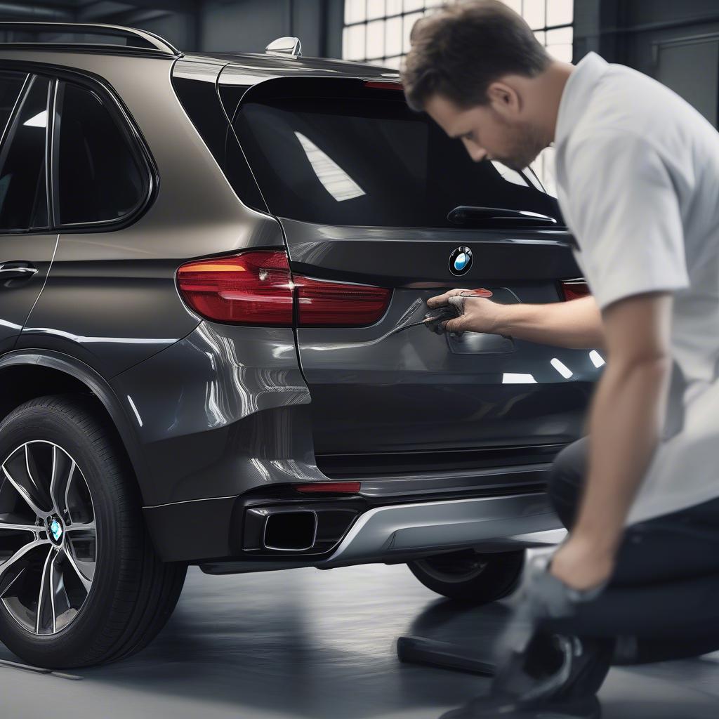 Sửa cửa sau BMW X5 với phụ tùng chính hãng