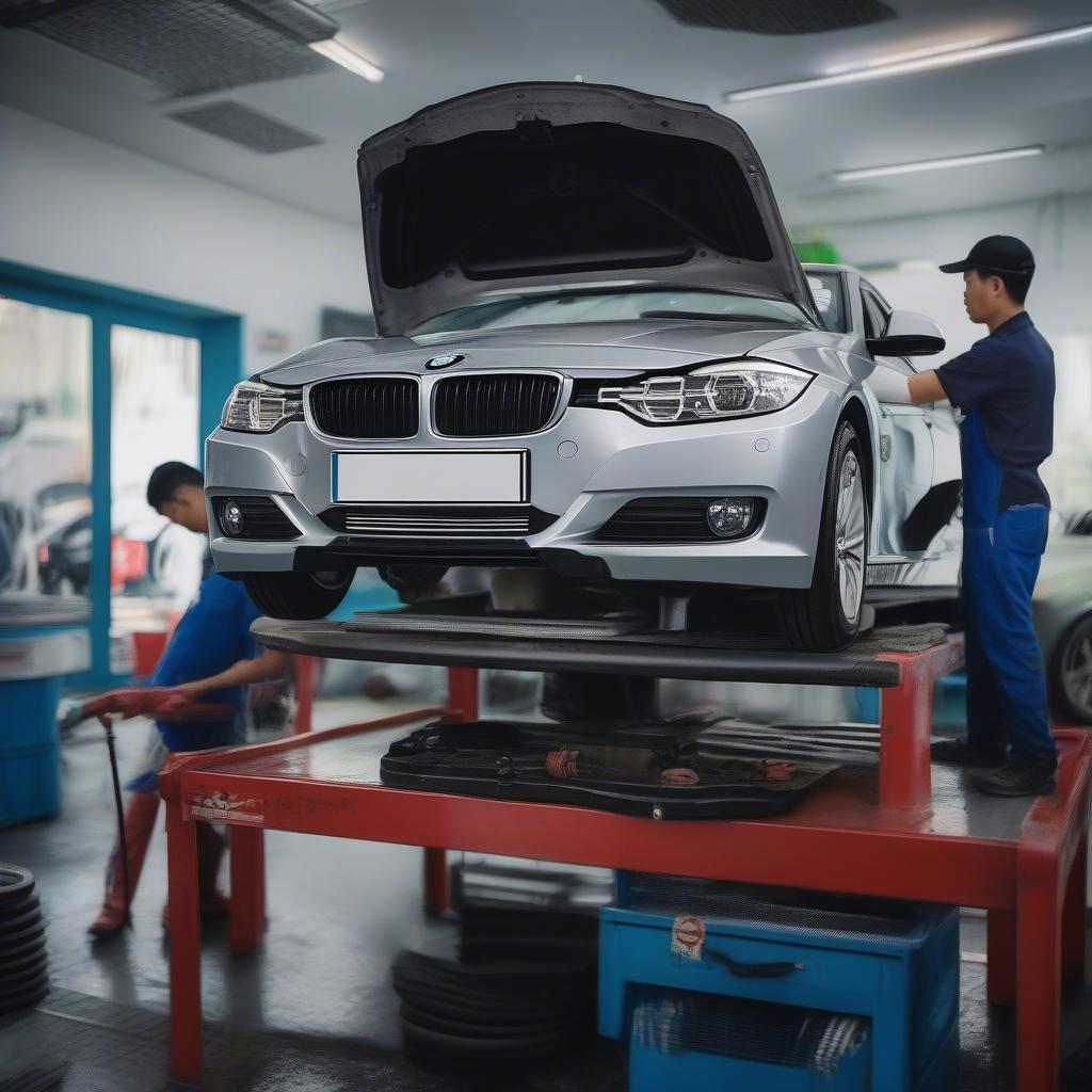 Thay nhớt BMW 318i tại BMW Cầu Giấy