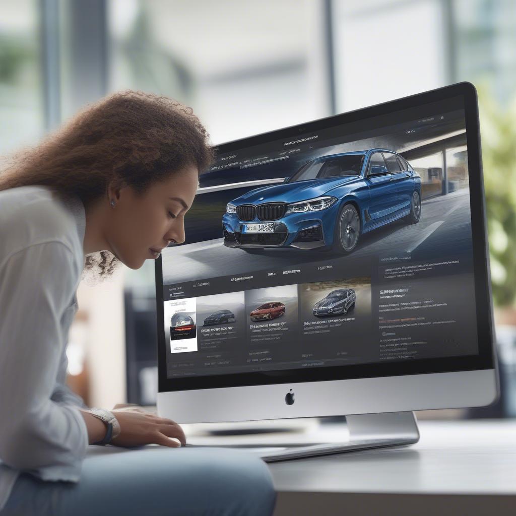 Tìm kiếm xe BMW trên website