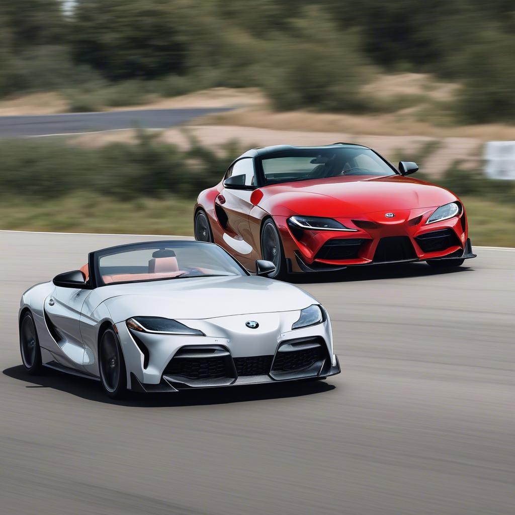 Hình ảnh so sánh Toyota Supra và BMW Z4