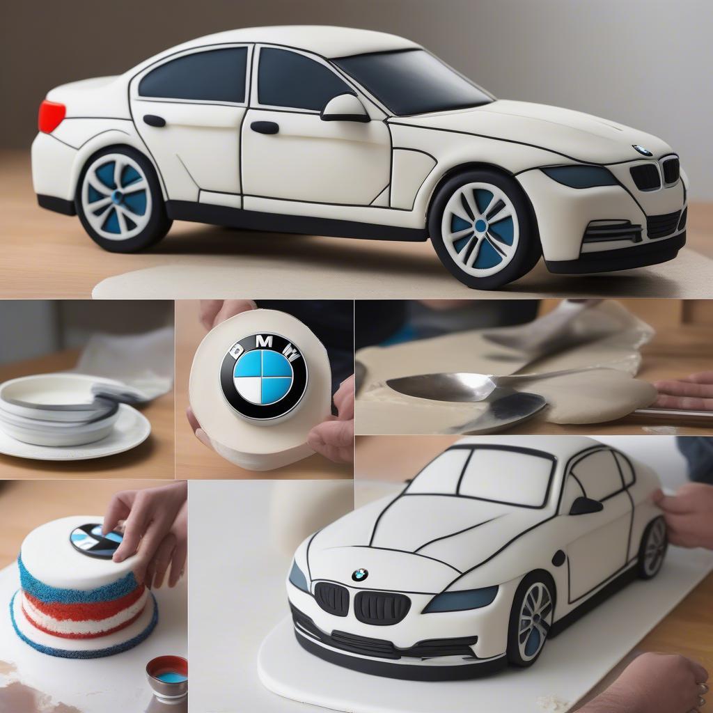 Tự làm bánh sinh nhật xe BMW ý nghĩa