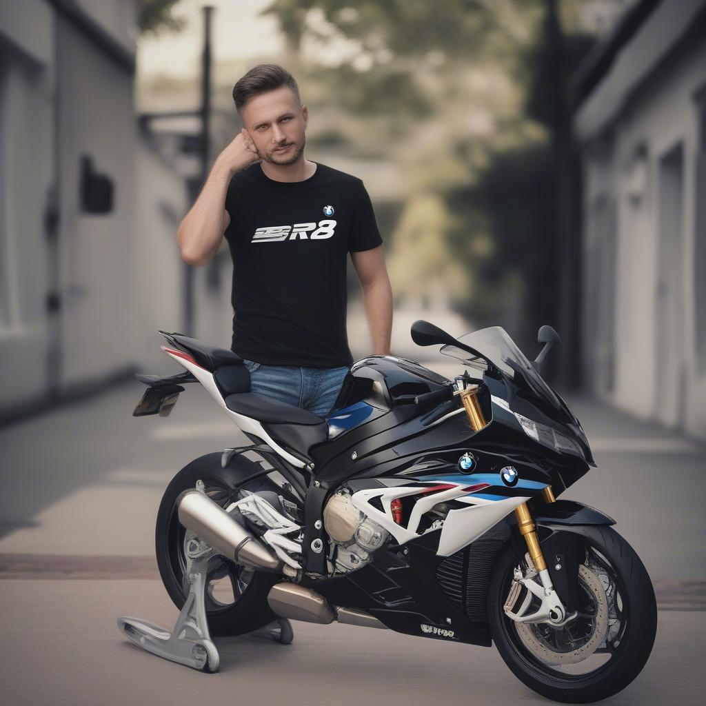 Ứng dụng logo BMW S1000RR trên áo phông