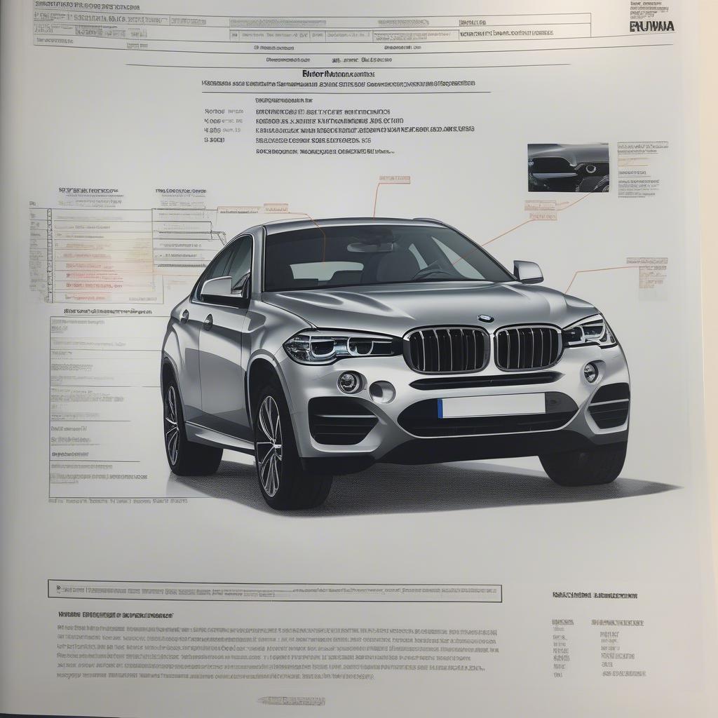 BMW X6 Documents Showing Engine Number