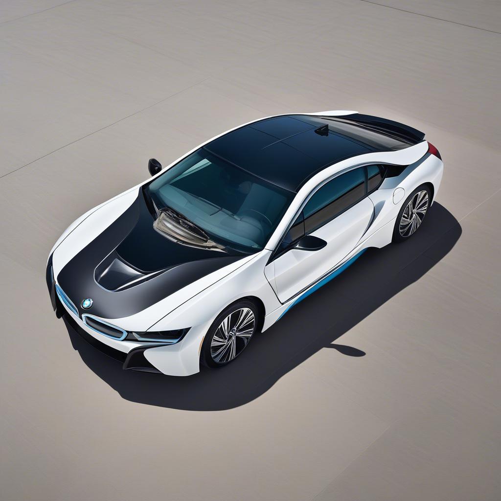 Xe điện trẻ em BMW i8 màu trắng sang trọng